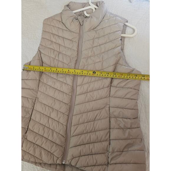 Pink Lightweight Quilted Puffer Vest Zip Up Water-Resistant Old Navy Women's L - Picture 4 of 5
